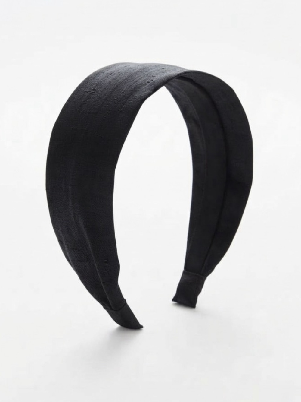 Dupioni Silk Classic Headband - 3 inches in Black